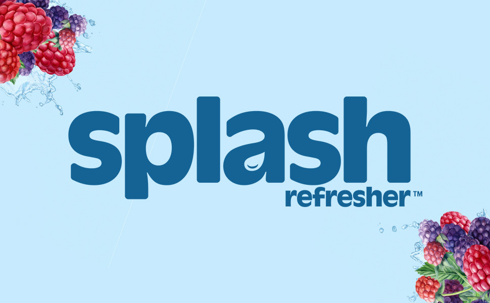 Splash Refresher flavored water tastes delicious and hydrates without any sugar or calories.