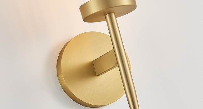 Modern Brushed Brass Wall Sconce