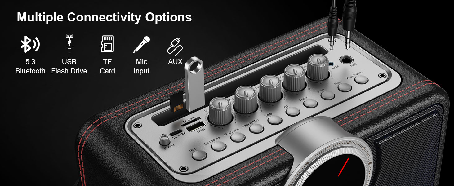 kareokee machine with bluetooth and wireless microphone for adults