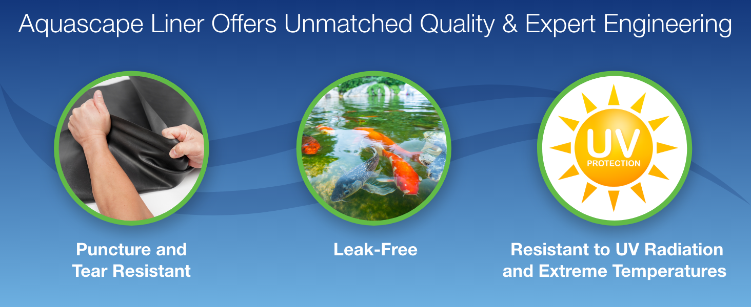 EPDM 45 mil liner, puncture and tear resistant, leak-free, UV Radiation resistant