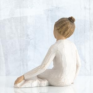 Willow Tree Thoughtful Child figure, detail of back.