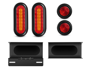 6inch oval trailer light steel box housing kit 2inch round marker light