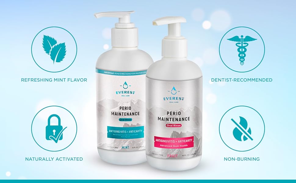 bottle of mouthwash for gingivitis and gum disease
