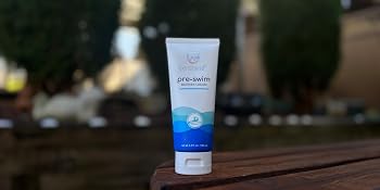 Exershield Pre-swim barrier cream on the table - against chlorine