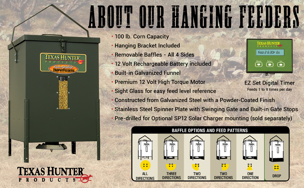 Texas Hunter HF100W Hanging Wildlife Feeder