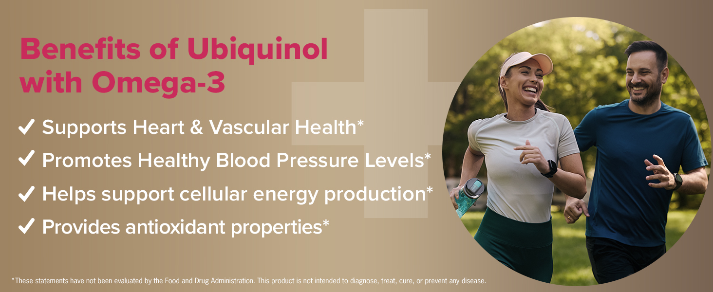 Ubiquinol and omega 3 for cellular energy production and antioxidant properties