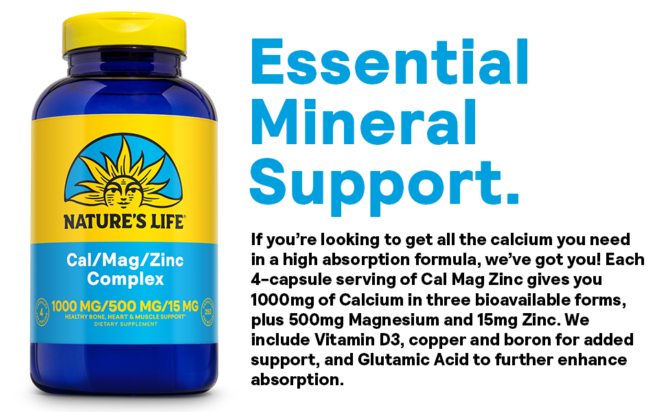 NATURE'S LIFE Cal Mag Zinc Complex