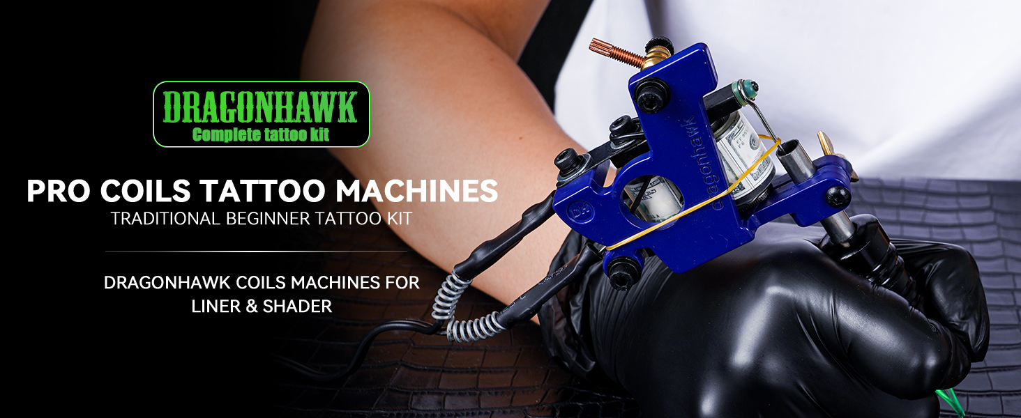 Dragonhawk coils tattoo kit