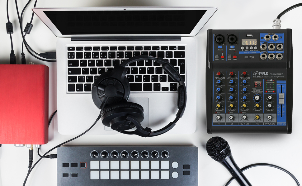 Pyle Professional Audio Mixer Sound Board Console System Interface