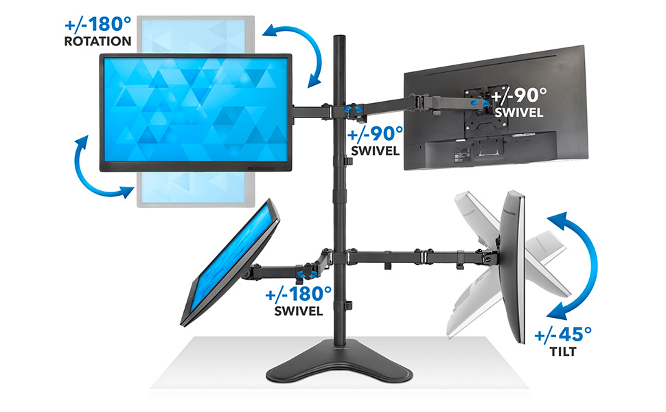 quad monitor stand