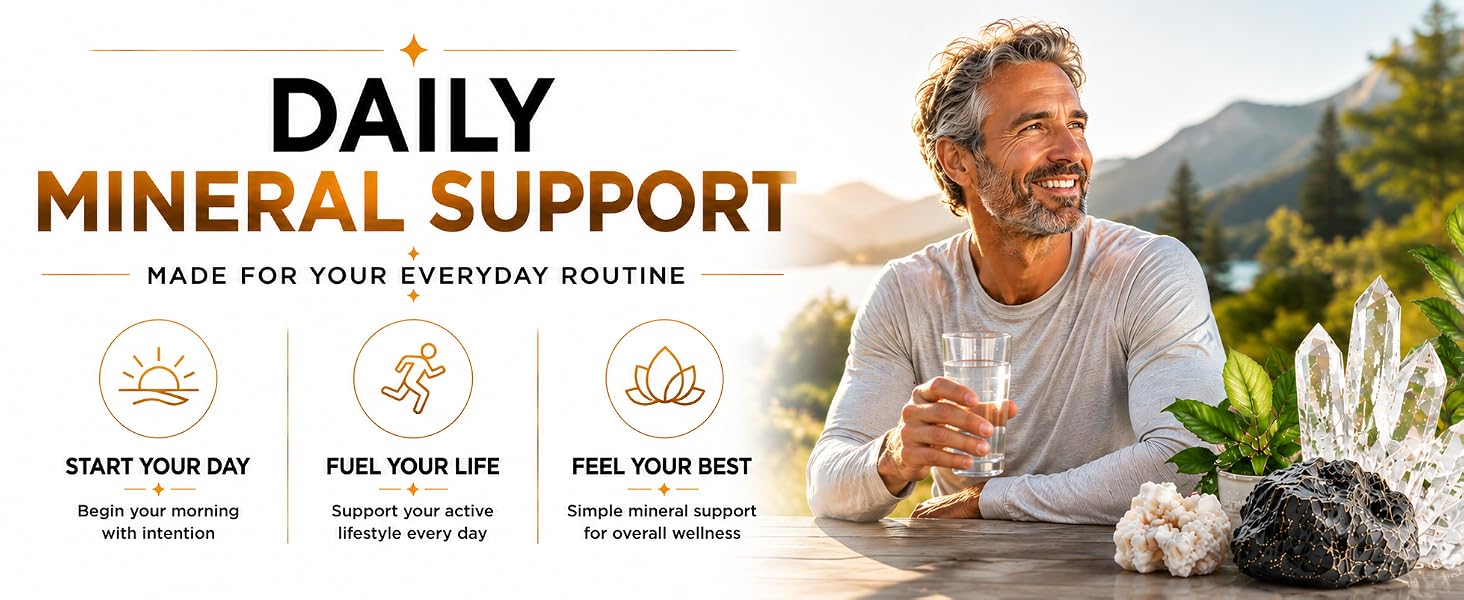 Fulvic humic mineral drops for daily mineral support, hydration and active lifestyles