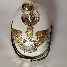 annafi pickelhaube helmet prussian imperial black gold