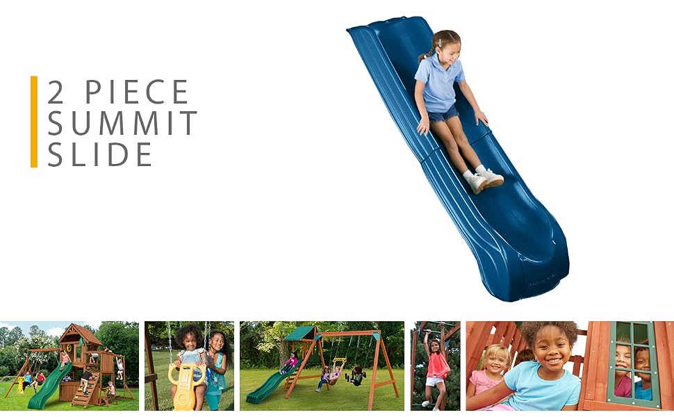 blue slide, replacement slide, plastic slide, swing set slide, slide for kids, kids slide