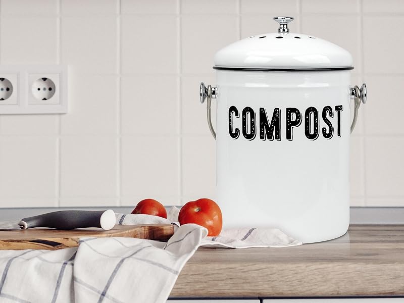 Stainless steel countertop bin