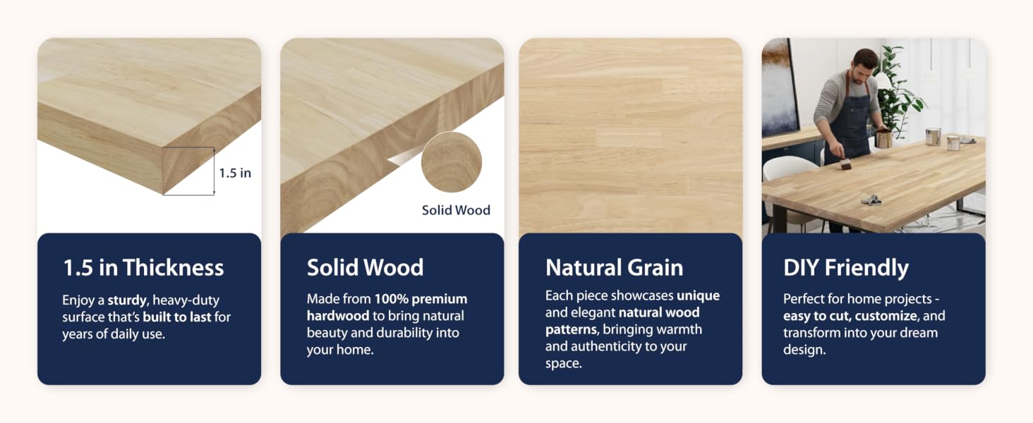 hevea butcher block countertop