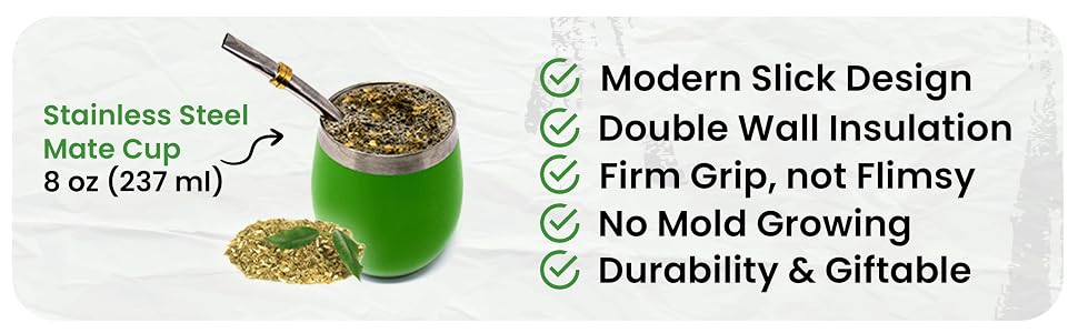 Stainless Steel Green Mate Gourd