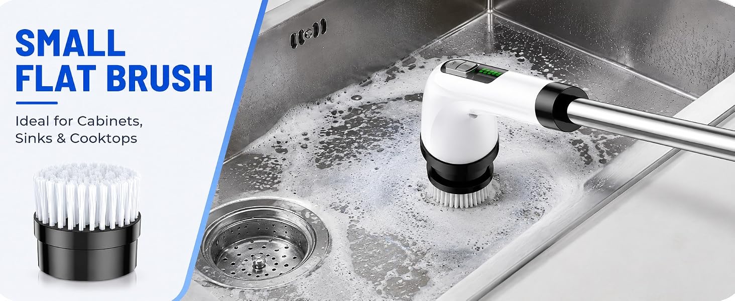 tub scrubber with long handle electric cleaning brush shower cleaning tool scrubber with long handle