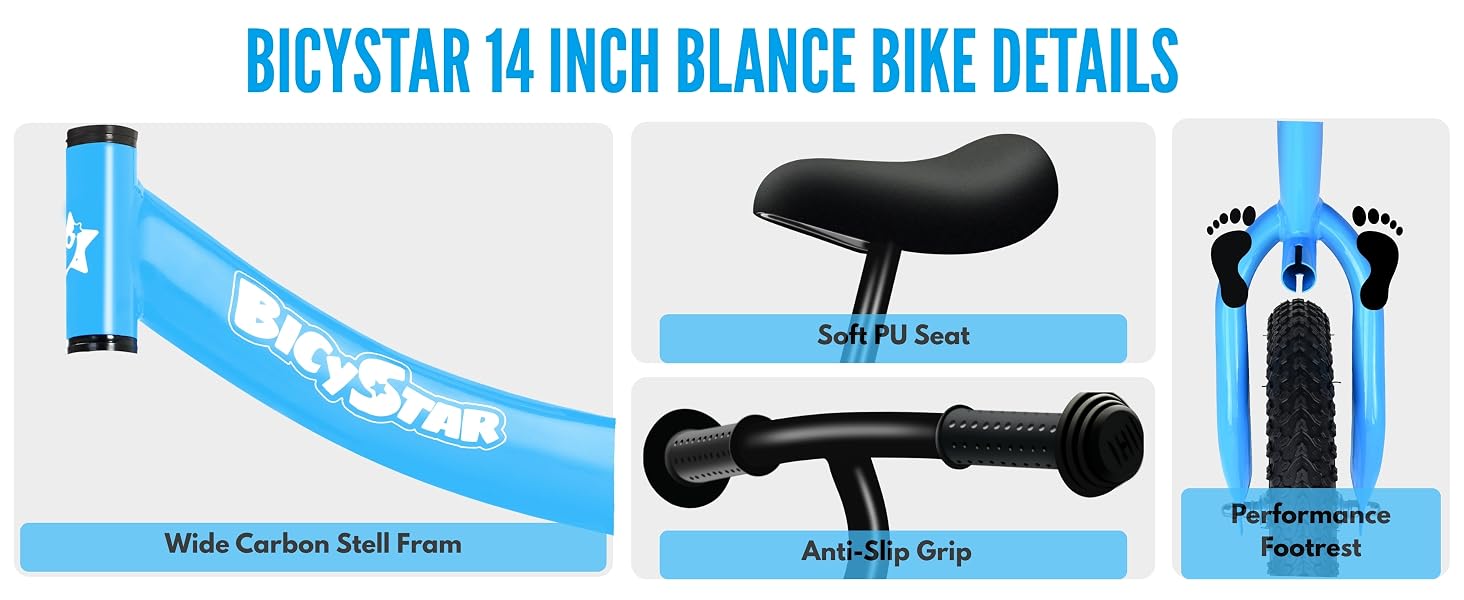 BICYSTAR 14 INCH BLANCE BIKE DETAILS