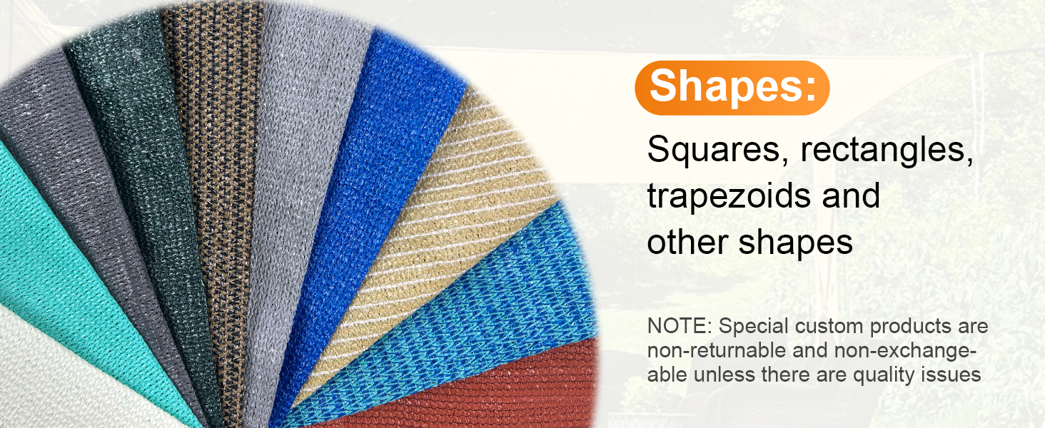 customization shade sail