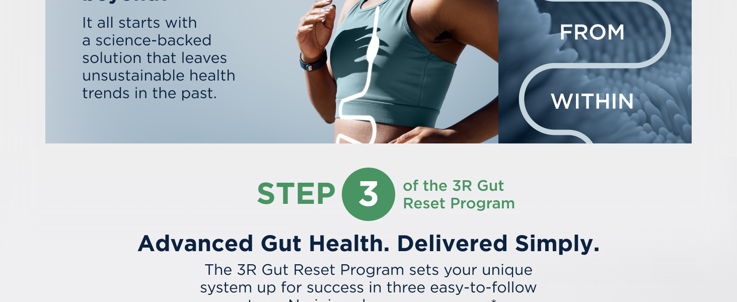 3R Gut Reset Program: Gut health for women and gut health for men support