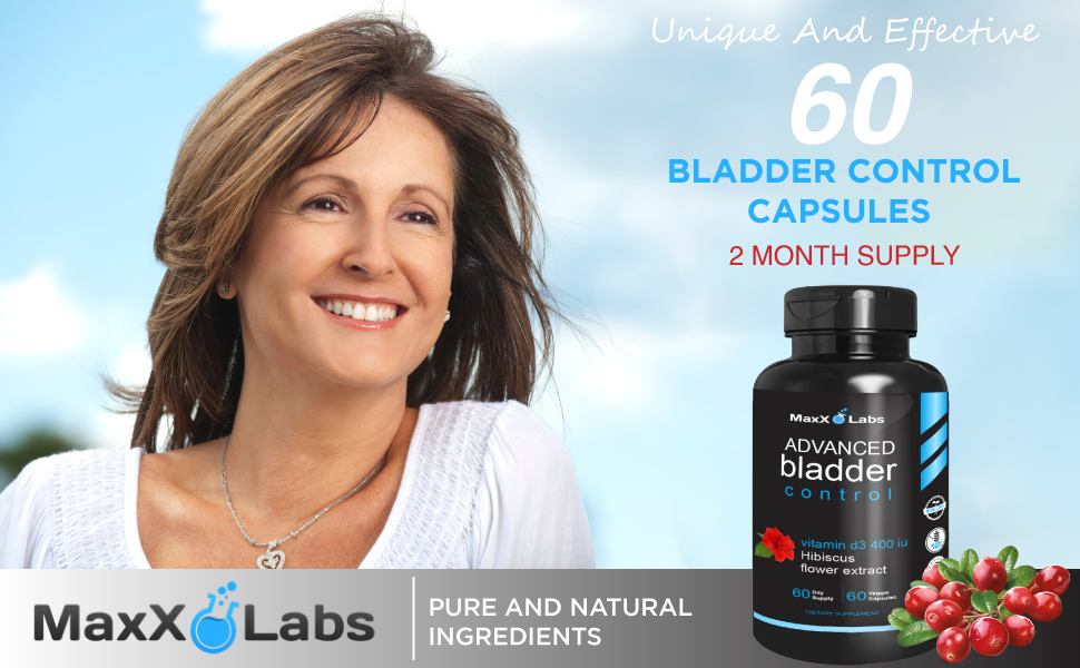 Advanced Bladder Control and UTI - New - Potent Blend of Cranberry Extract,Vitamin D3
