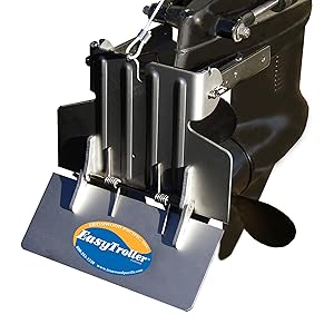 EasyTroller Trolling Plate mounted to motor cavitation plate