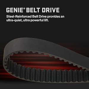 Genie SilentMax 1200 belt drive garage door opener ultra quiet steel reinforced belt drive opener