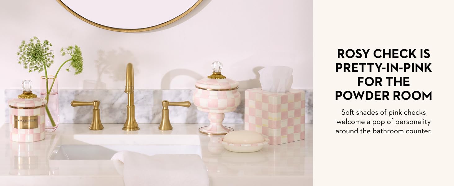 Pretty in Pink, Rosy Check bath collection