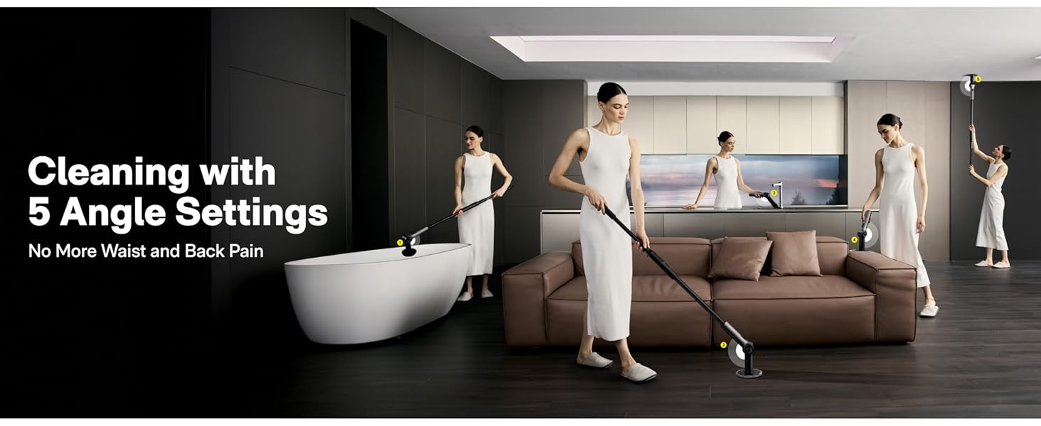 Cleaning with 5 Angle Settings