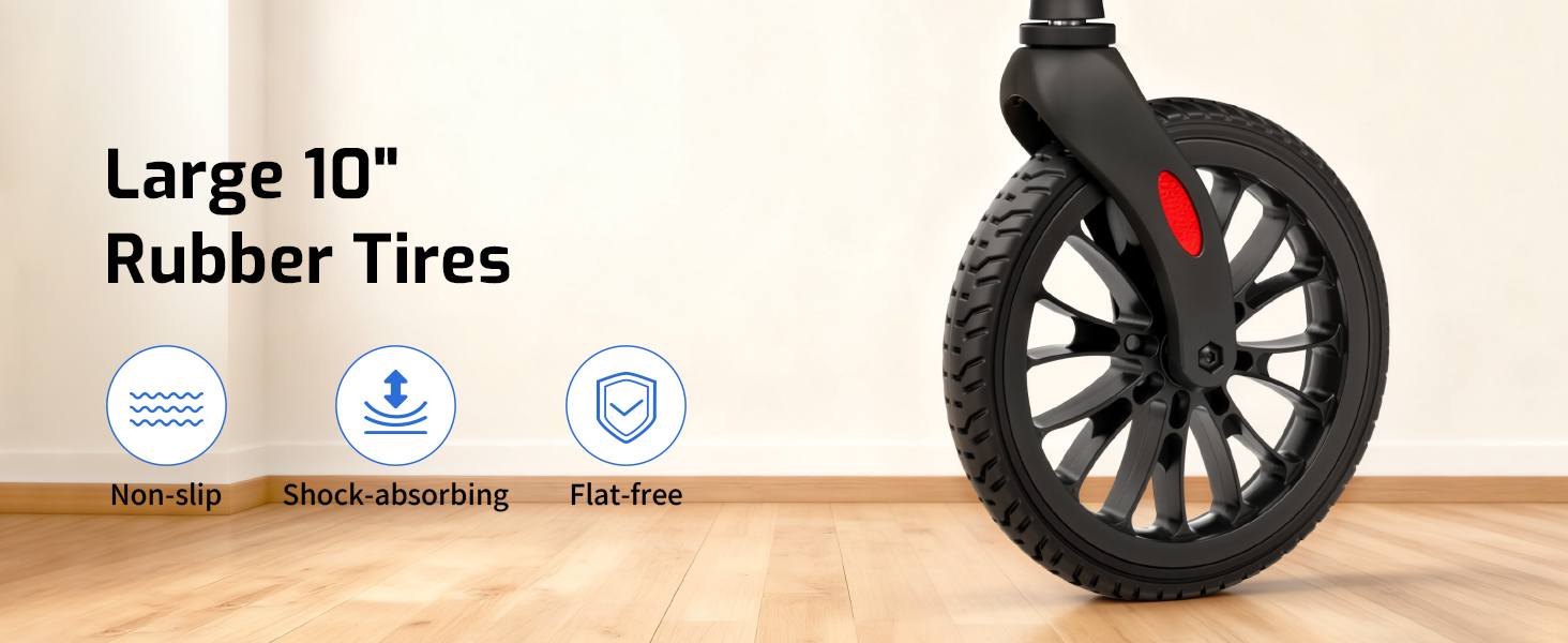 Large 10″ Rubber Tires