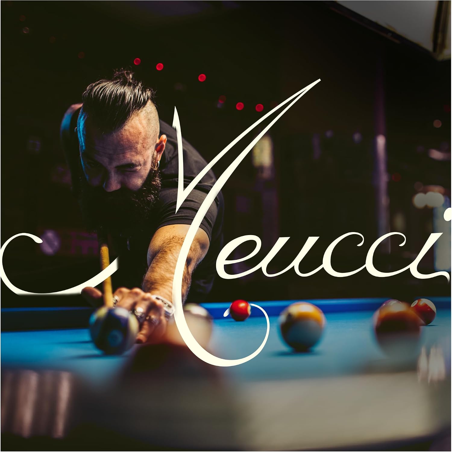Meucci Pool Cue - All Natural Wood with Rainbow Stain - Pool Stick with Maple Forearm, Solid Wood Handle