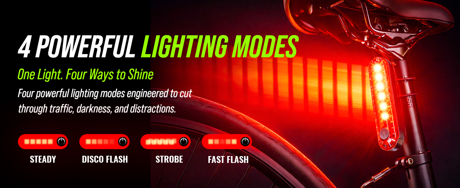 red bike light bicycle rear tail rechargeable safety back led luces bicicleta taillights cycling