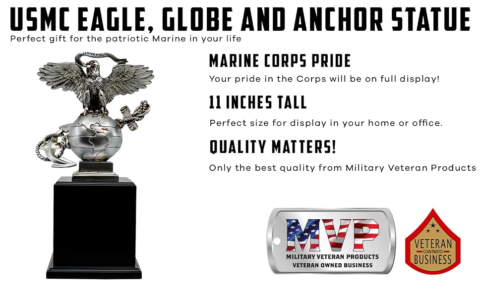 USMC Gift Eagle Globe and Anchor Statue