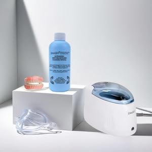 iSonic White Ultrasonic Denture Retainer Cleaning Crystal bottle &amp; F3900 ultrasonic machine
