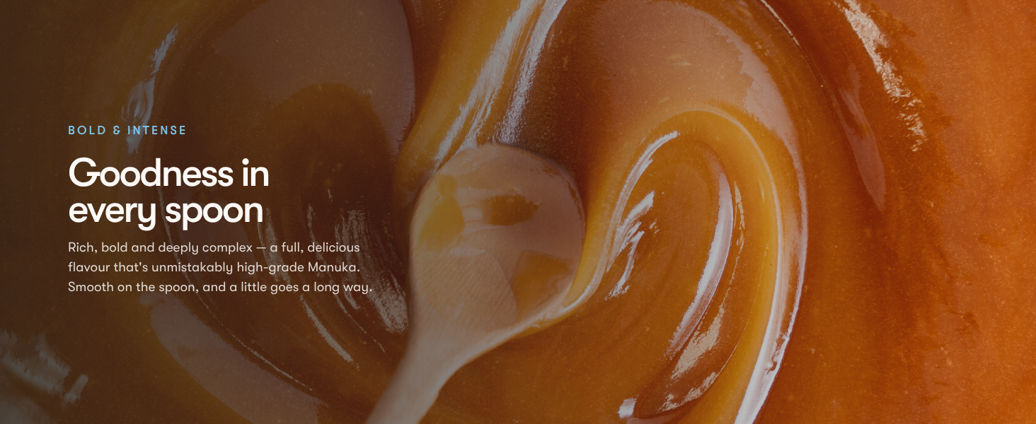 bold and intense manuka honey flavor
