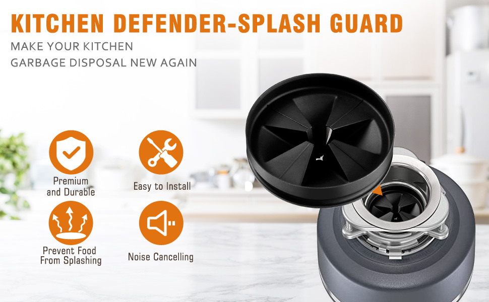 Sink Baffle QCB-AM, Replacement for Evolution Series, Garbage Disposal Splash Guards, Quite Collar