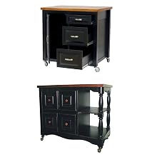 black dining furniture,tile top kitchen island,kitchen carts,traditional,country,cherry wood,storage