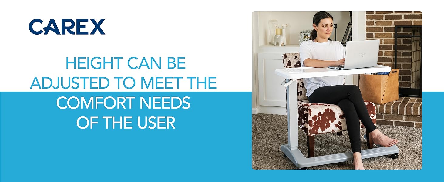 The Bed Table For Home Use and Hospital, Bedside Table With Wheels, Over Bed Bable With Wheels