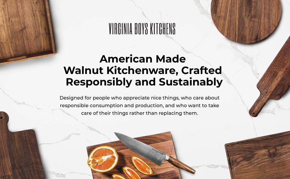 American made in USA walnut wood cutting boards block for meat cheese vegetables charcuterie and bbq