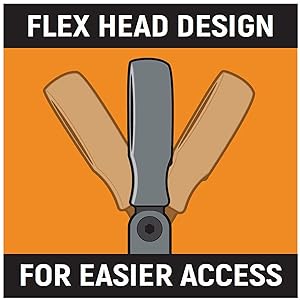 Flex Head Design For Easier Access