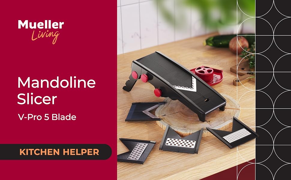 MuellerLiving Mandoline Slicer V-Pro 5 Blade