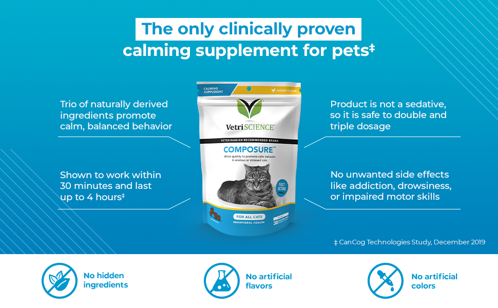 only clinically proven calming supplement for pets