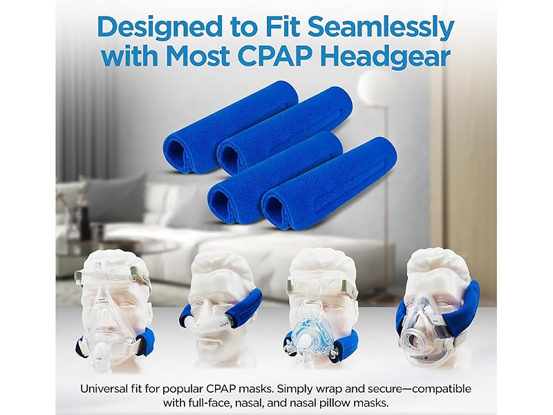 resplabs CPAP Strap Covers for Headgear Prevents Red Marks and Skin Irritation