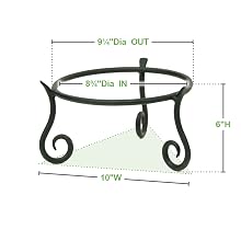 Short Plant stand wrought iron porch patio indoor outdoor planter flower pot