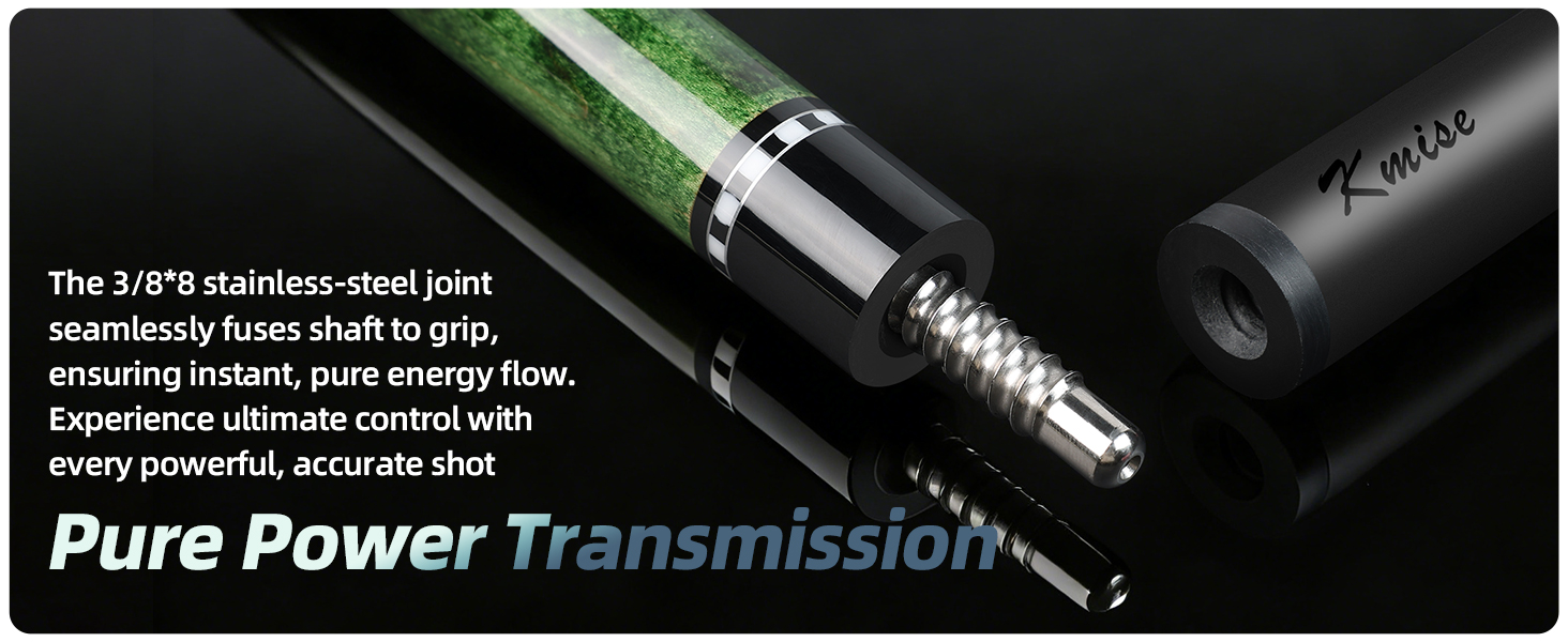 Pool table cue 3/8×8 stainless-steel joint