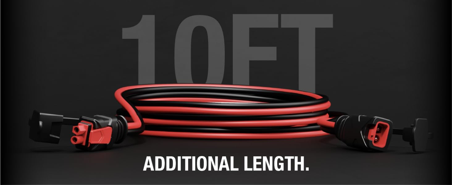 NOCO GC004 X-Connect 10-Foot (3m) Extension Cable Accessory For NOCO Genius Smart Battery Chargers