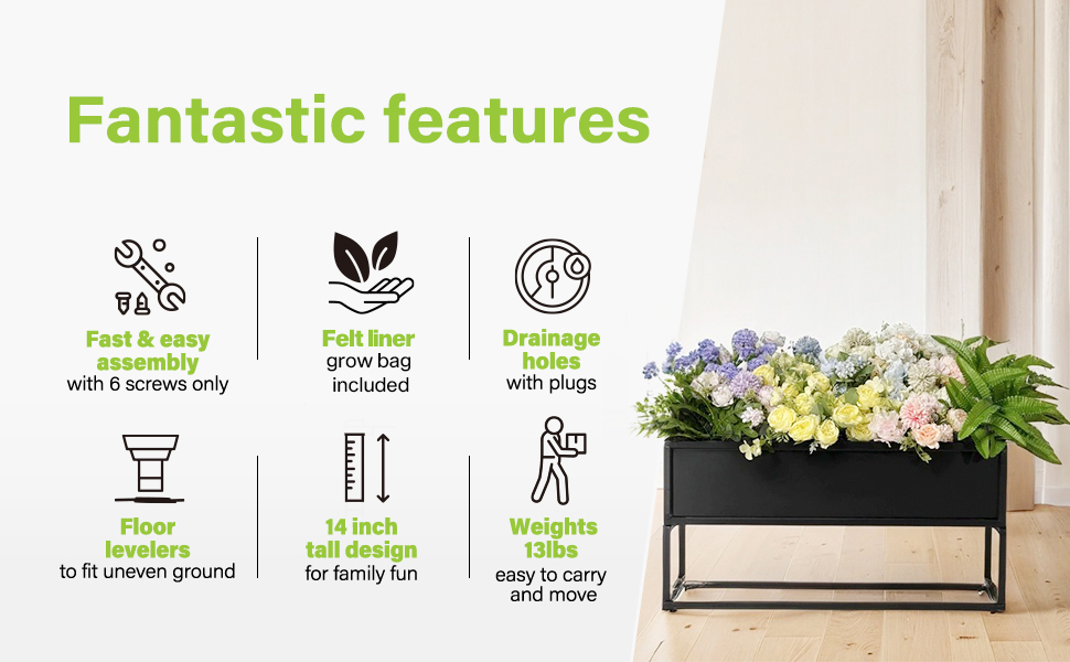 Large outdoor planter with legs plant stand indoor planter stand regtanguar planter planter box