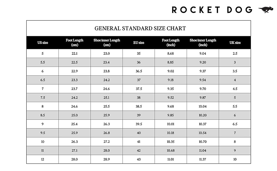 US Size Chart