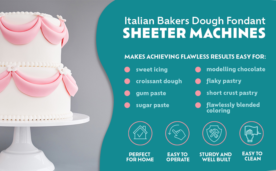 dough maker machine roller fondant pasta sheeter pastry bakery press sugar gum paste decor cake thin