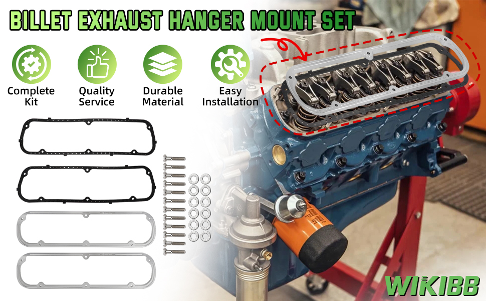 For Ford Valve Cover Spacers and Gasket Kit with Bolts- 1/2 inch Aluminum Spacers with Steel